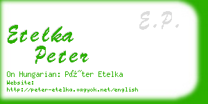 etelka peter business card